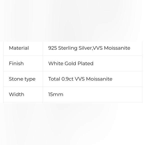 Moissanite Stone Hoop Earrings - Picture 6 of 6